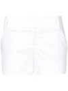 Alice And Olivia Cady Cotton Blend Shorts In White