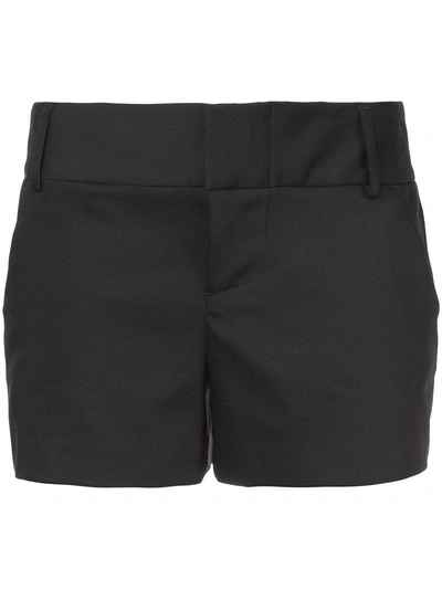 Alice And Olivia Dylan High-waisted Shorts In Black