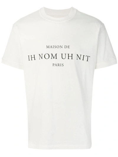 Ih Nom Uh Nit Logo Cotton T-shirt In White