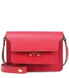 MARNI TRUNK LEATHER SHOULDER BAG