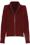 ISABEL MARANT WOMAN DALEY CABLE-KNIT LUREX CARDIGAN RED,US 1071994536762607