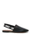 GIVENCHY GIVENCHY RIVINGTON LEATHER SLINGBACK FLATS IN BLACK,BE2003E00H
