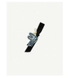 MIU MIU Swallow bead-embellished leather keychain