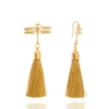 C.j.m Dragonfly Tassel Earrings Gold