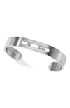 Messika Titanium Move Diamond Cuff In Natural Titanium