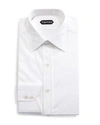 TOM FORD SOLID BARREL-CUFF DRESS SHIRT, WHITE,PROD205020331
