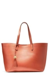 COLE HAAN PAYSON LEATHER TOTE - BROWN,CHR11561