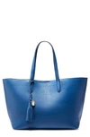 COLE HAAN PAYSON LEATHER TOTE - BLUE,CHR11561