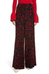 DIANE VON FURSTENBERG PRINT WIDE LEG PANTS,10933DVF