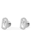 Messika White Gold And Diamond Move Uno Stud Earrings In White Gold