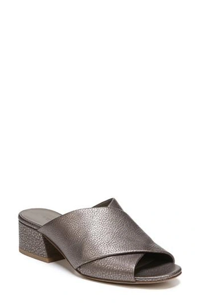 Vince Women's Karsen Leather Block Heel Slide Sandals In Bronze