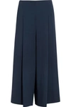 THE ROW Loja Cropped Stretch-Cady Wide-Leg Pants
