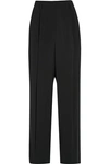 THE ROW Ray Pleated Stretch-Cady Wide-Leg Pants