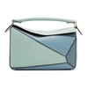 Loewe Mini Puzzle Calfskin Leather Crossbody Bag - Blue