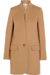 Stella Mccartney Bryce Melton Wool-blend Coat In Brown
