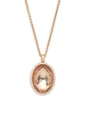 ROBERTO COIN Diamond, Crystal and 18K Gold Oval Pendant Necklace,0400096691673