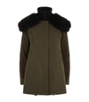MONCLER Agapanthus Fur Trim Coat,P000000000005829970