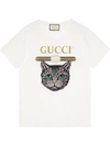 GUCCI Gucci logo T-shirt with Mystic Cat,492347X3L1712563085