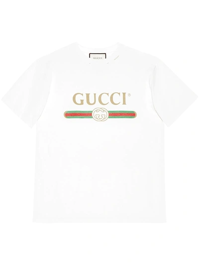 Gucci White Oversized Logo T-shirt