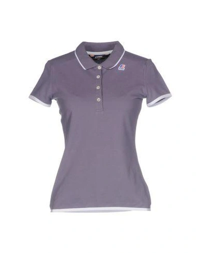 K-way Polo Shirts In Purple