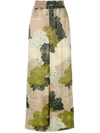 OFF-WHITE floral-print wide-leg trousers,OWCF002R18847027994612558200