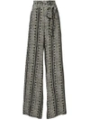 SALLY LAPOINTE PRINTED WIDE-LEG TROUSERS,RS1870112557627