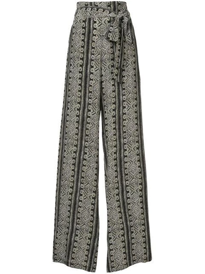 Sally Lapointe Printed Wide-leg Trousers