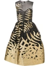 OSCAR DE LA RENTA OSCAR DE LA RENTA FERN EMBELLISHED FLARED DRESS - BLACK,18RN655FFL12247416