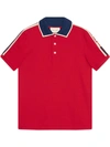 GUCCI Red Gucci Stripe polo shirt,500972X9M3812562620