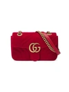 GUCCI RED GG MARMONT MINI VELVET BAG,446744K4D2T12562581