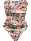 LYGIA & NANNY MELISSA STRAPLESS SWIMSUIT,0101061912524847