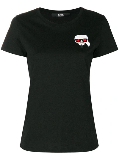 Karl Lagerfeld Ikonik Emoji Karl T-shirt In Black