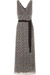 CHRISTOPHER KANE WOMAN BELTED FLOCKED TULLE MAXI DRESS MULTICOLOR,US 1071994537722663