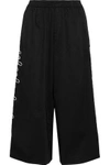 OPENING CEREMONY WOMAN EMBROIDERED COTTON-BLEND CULOTTES BLACK,US 4772211932031994