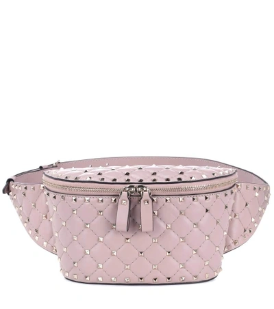 Valentino Garavani Rockstud Spike Leather Belt Bag In Pink