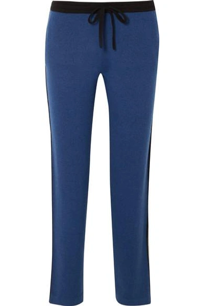 Allude Side-stripe Cashmere Trousers In Blue