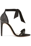 ALEXANDRE BIRMAN CLARITA EMBELLISHED SUEDE AND MESH SANDALS