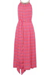 VANESSA SEWARD WOMAN PLEATED PRINTED VOILE DRESS FUCHSIA,US 4772211930054546