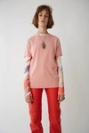 ACNE STUDIOS Boy fit t-shirt grey melange / pink melange