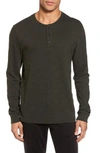 Vince Long Sleeve Slub Henley In Cactus