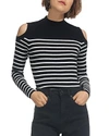WHISTLES COLD-SHOULDER STRIPED BUTTON-DETAIL SWEATER,26645