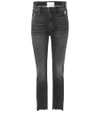 MOTHER THE DAZZLER SHIFT CROPPED JEANS,P00296953