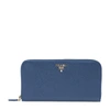 Prada Zip Around Wallet In Bluette