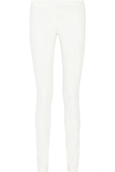 The Row Stratton Stretch Cotton-blend Leggings In White