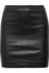 THE ROW Loattan Stretch-Leather Mini Skirt