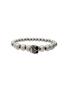 Alexander Mcqueen Skull Multibeaded Bracelet In Metallic