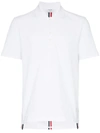 Thom Browne White Center-back Stripe Polo In White
