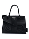 PRADA PRADA DIAGRAMME TOTE - BLACK,1BA165VOOI2D9112407712