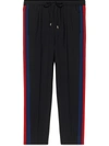 GUCCI WOOL CROPPED PANT WITH STRIPE,493714Z690312562612