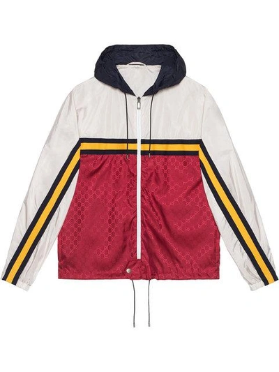 Gucci Colorblock Zip-front Wind-resistant Jacket In Multicolor